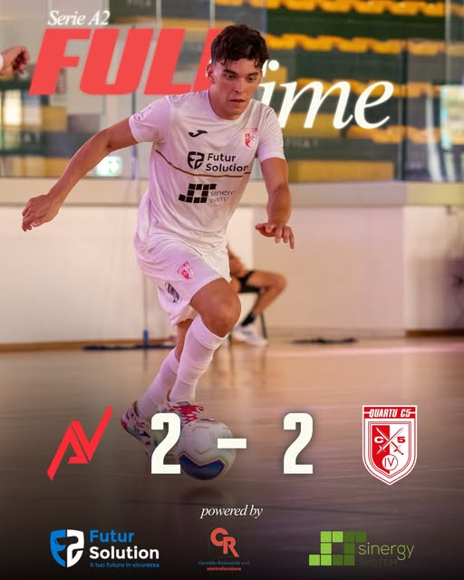 QUARTU C5: 2-2 ALL’ESORDIO IN A2  LA DOPPIETTA DI VALDES FIRMA IL PRIMO PUNTO IN CAMPIONATO, DOMANI TORNA LA COPPA DIVISIONE CON LA SFIDA ALL’ATLETICO SESTU
